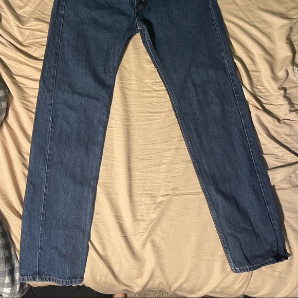 Dark Blue Levi 505 jeans size 34w 34l - Picture 4 of 5